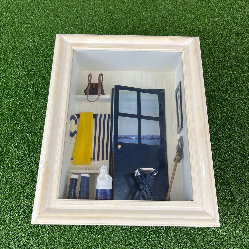 Vintage 3D Miniature Scene Wooden Shadow Box Frame Hanging Decor